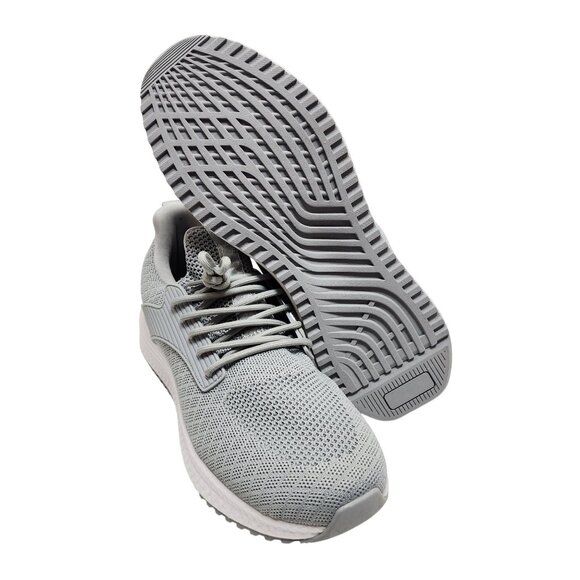 Men's Gray Athletic Sneakers Size 10.5 Lightweight Breathable Knit Fabric - Picture 10 of 11